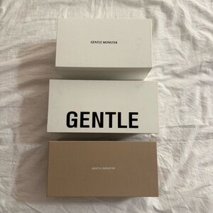 Gentle Monster White and Tan Eyewear Boxes
